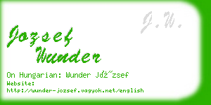 jozsef wunder business card